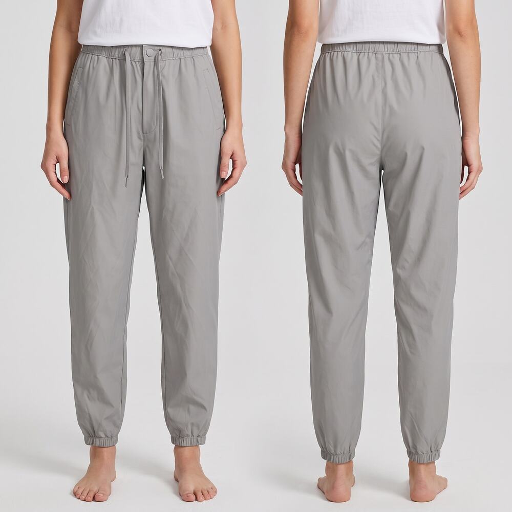 Under Armour HeatGear Small Light Gray Pants Joggers Elastic Drawstring Waist